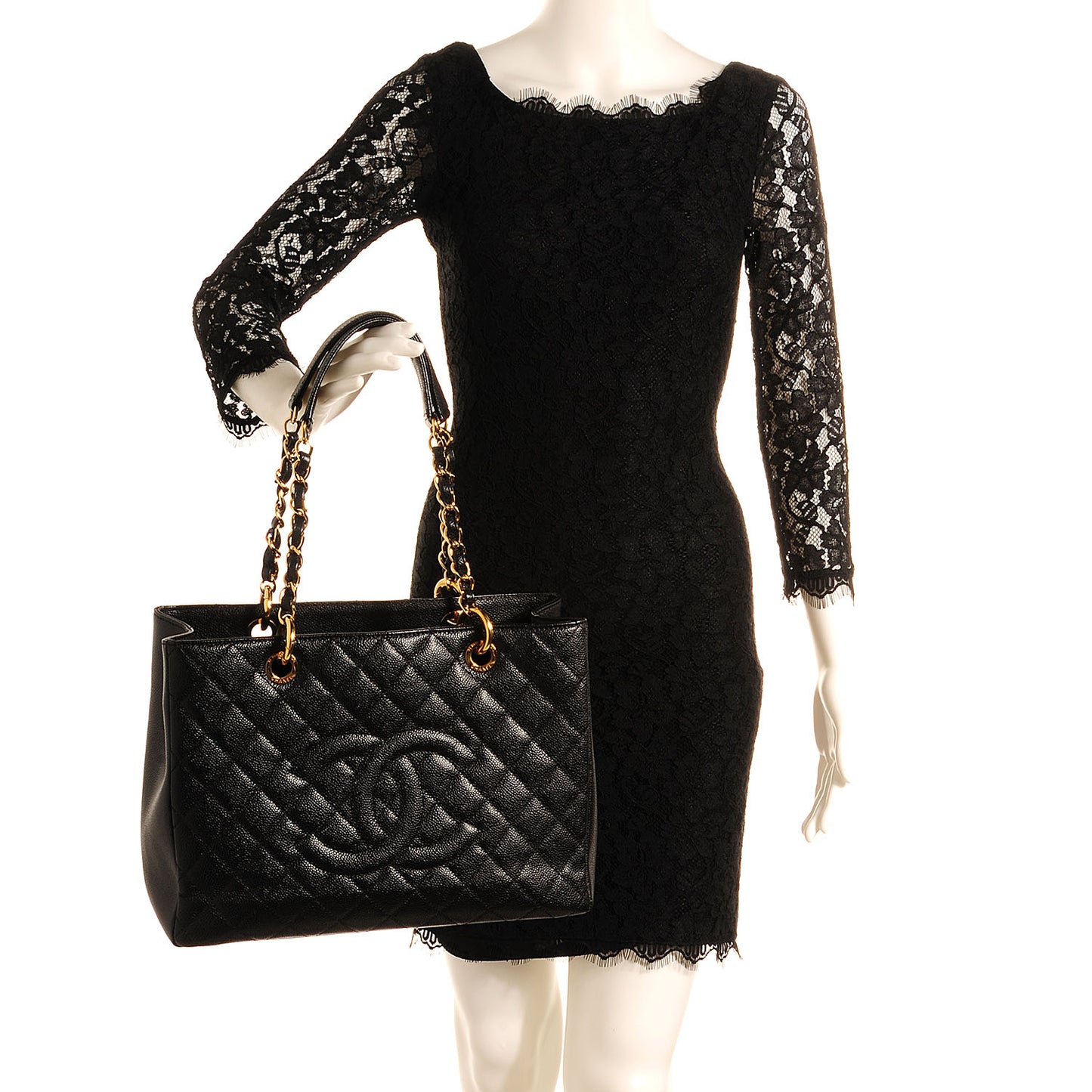 Caviar Grand Shopping Tote GST Black