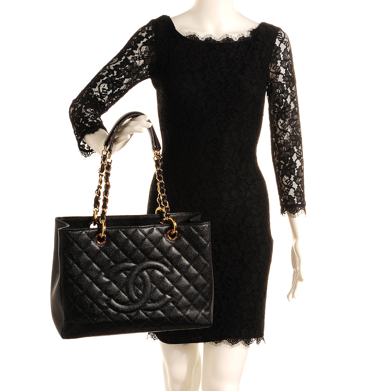 Chanel Caviar Grand Shopping Tote GST Black 2 of 9