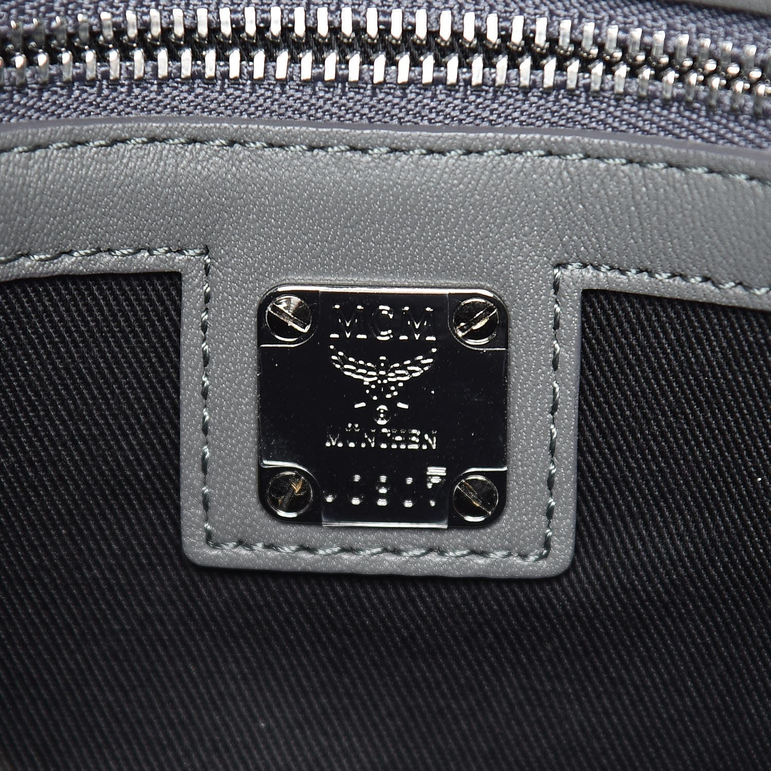 MCM Visetos Medium Crossbody Pouch Phantom Grey 6 of 8