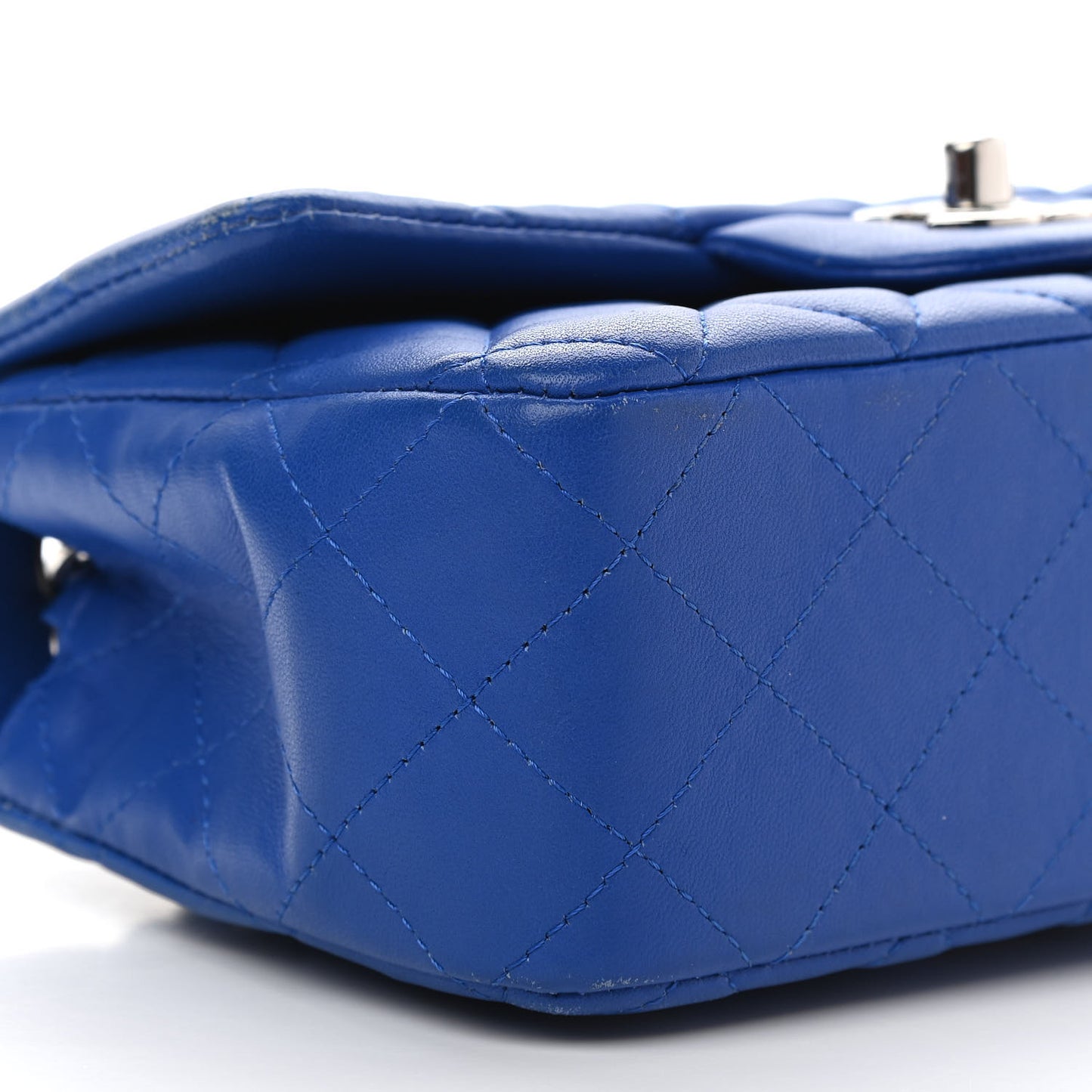 Lambskin Quilted Mini Rectangular Flap Royal Blue