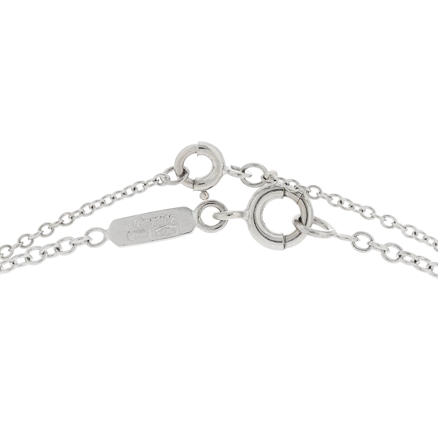 Cartier 18K White Gold Diamond .45ctw Hindu Floral Pendant Necklace 5 of 6