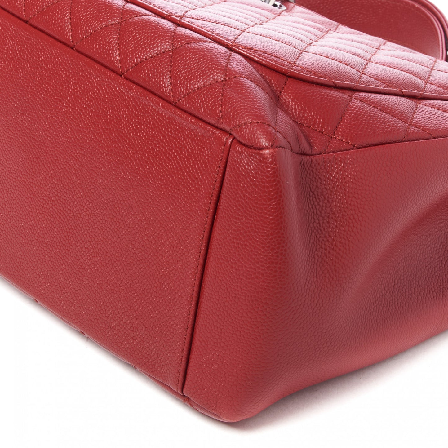 Caviar Quilted Grand Shopping Tote GST Red