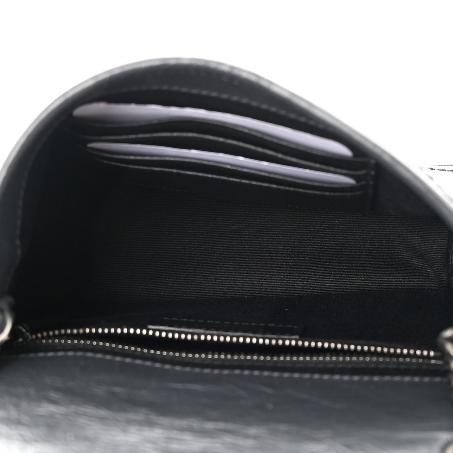 Crinkled Calfskin Matelasse Monogram Niki Chain Wallet Fog