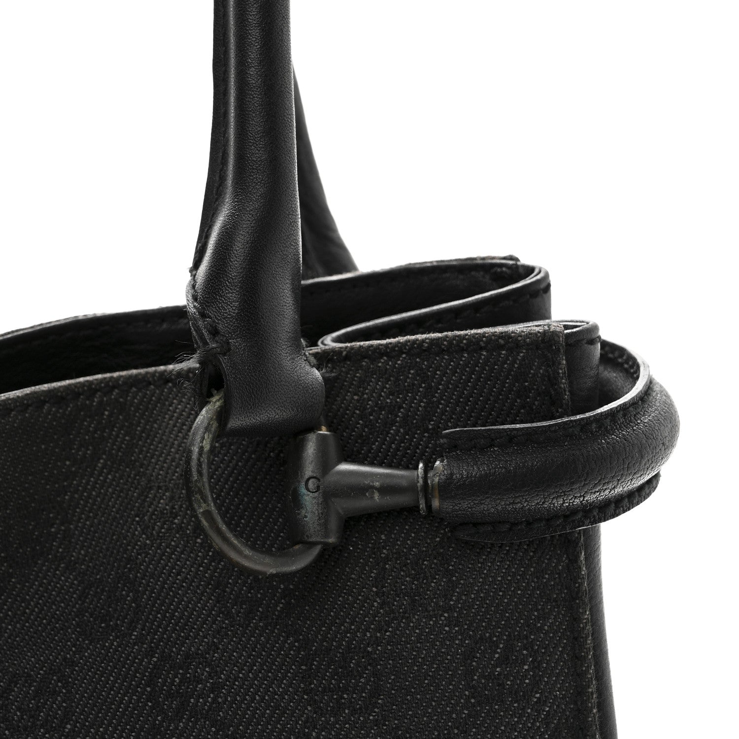 Gucci Monogram Denim GG Shoulder Bag Black 11 of 12