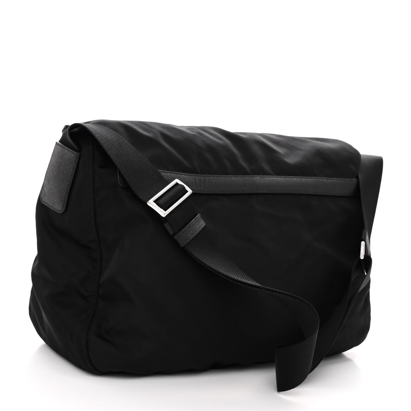 Nylon Vela Messenger Bag Black