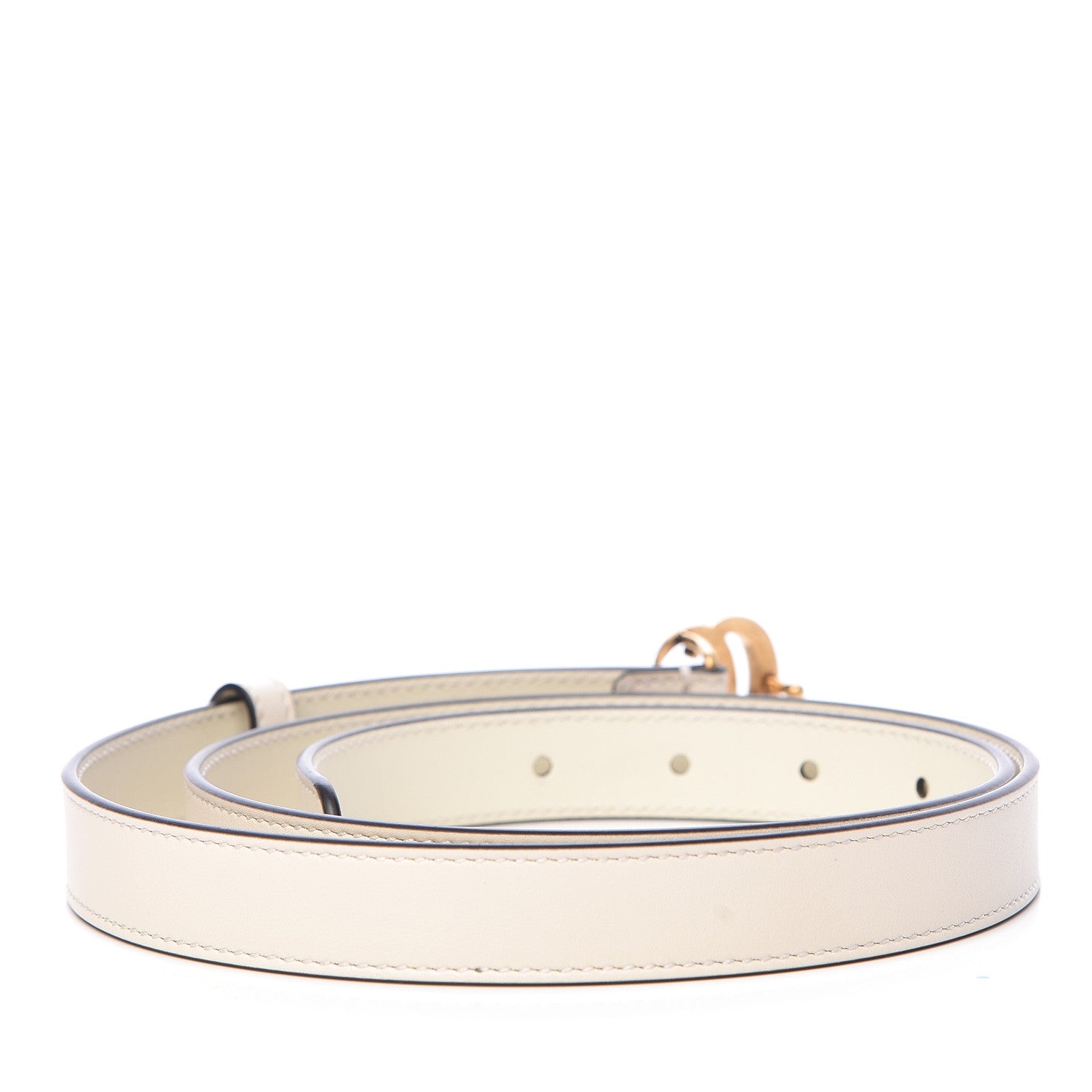 Gucci Calfskin Double G 20mm Belt 90 36 Mystic White 3 of 6