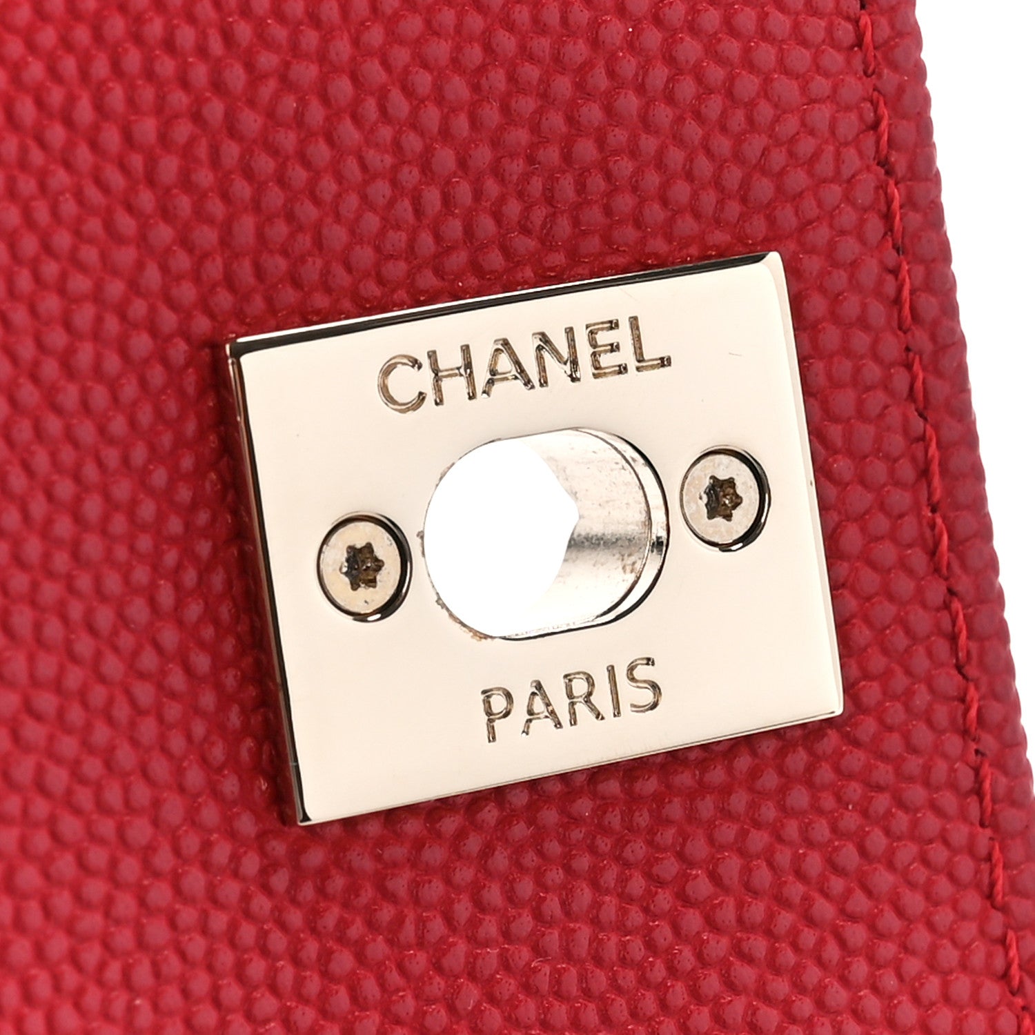 Chanel Caviar Quilted Lizard Embossed Extra Mini Coco Handle Flap Red 6 of 11