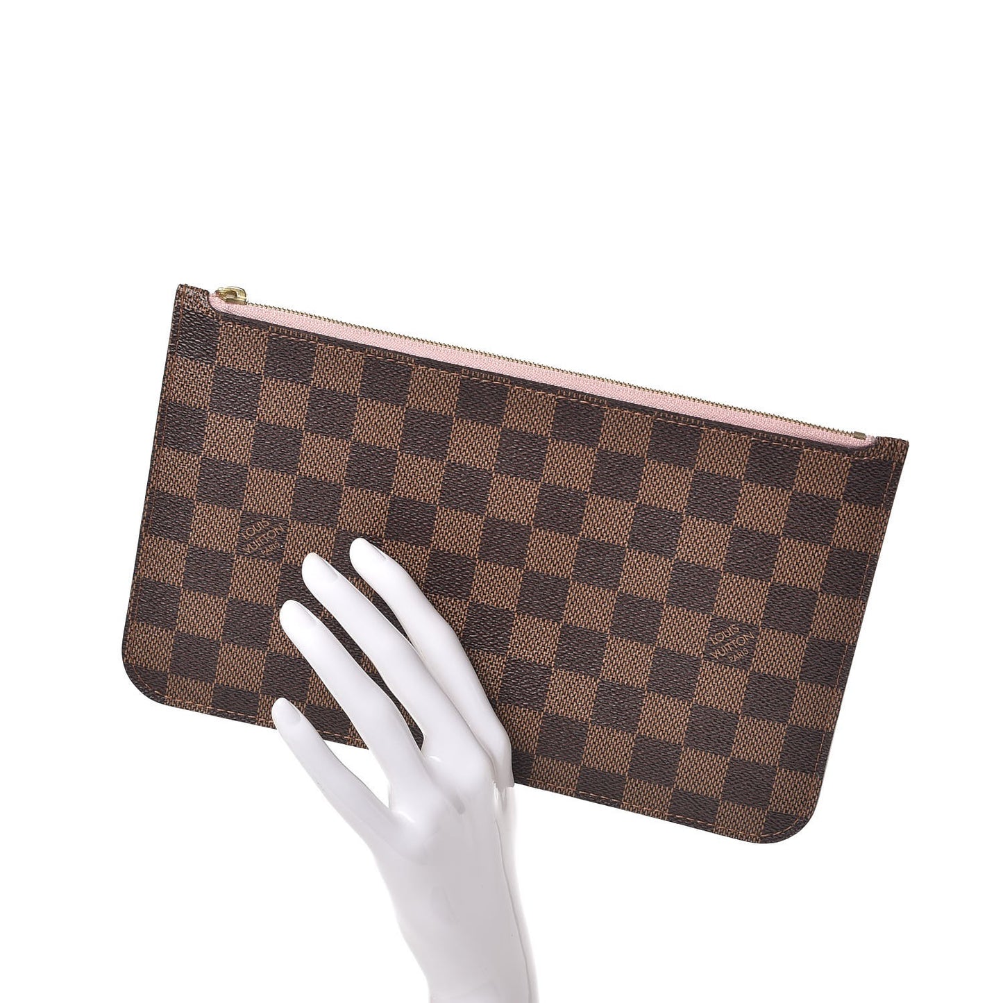 Damier Ebene Neverfull MM GM Pochette Rose Ballerine