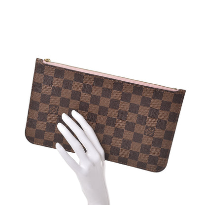 Louis Vuitton Damier Ebene Neverfull MM GM Pochette Rose Ballerine 2 of 12