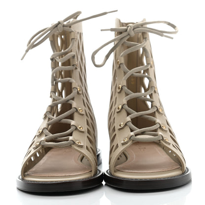 Christian Dior Matte Calfskin D-Trap Sandals 39 Corde 2 of 8