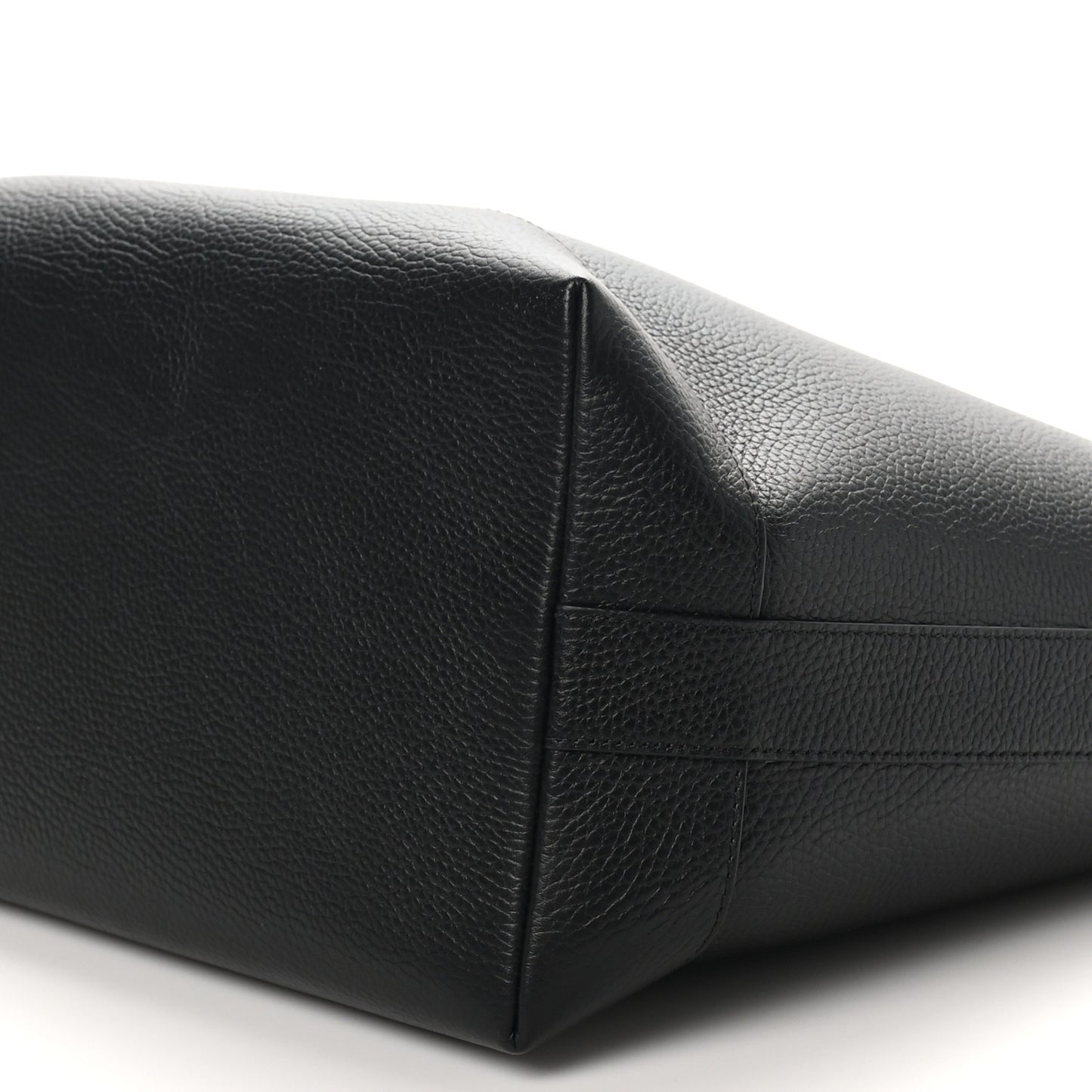 Grainy Calfskin Medium London Tote Bag Black