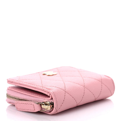 Chanel Caviar Quilted Compact Zipped Wallet Pink 4 of 9