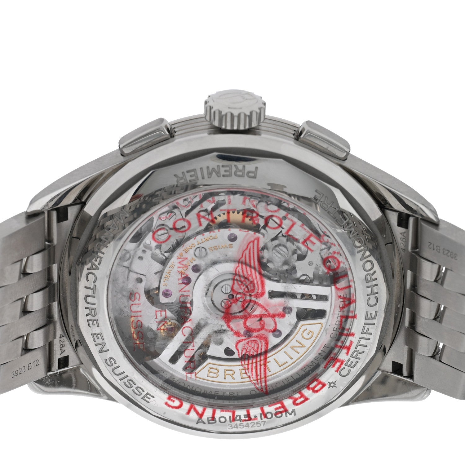 Breitling Stainless Steel 42mm Premier B01 Chronograph Automatic Watch Blue AB0145171C1A1 5 of 6