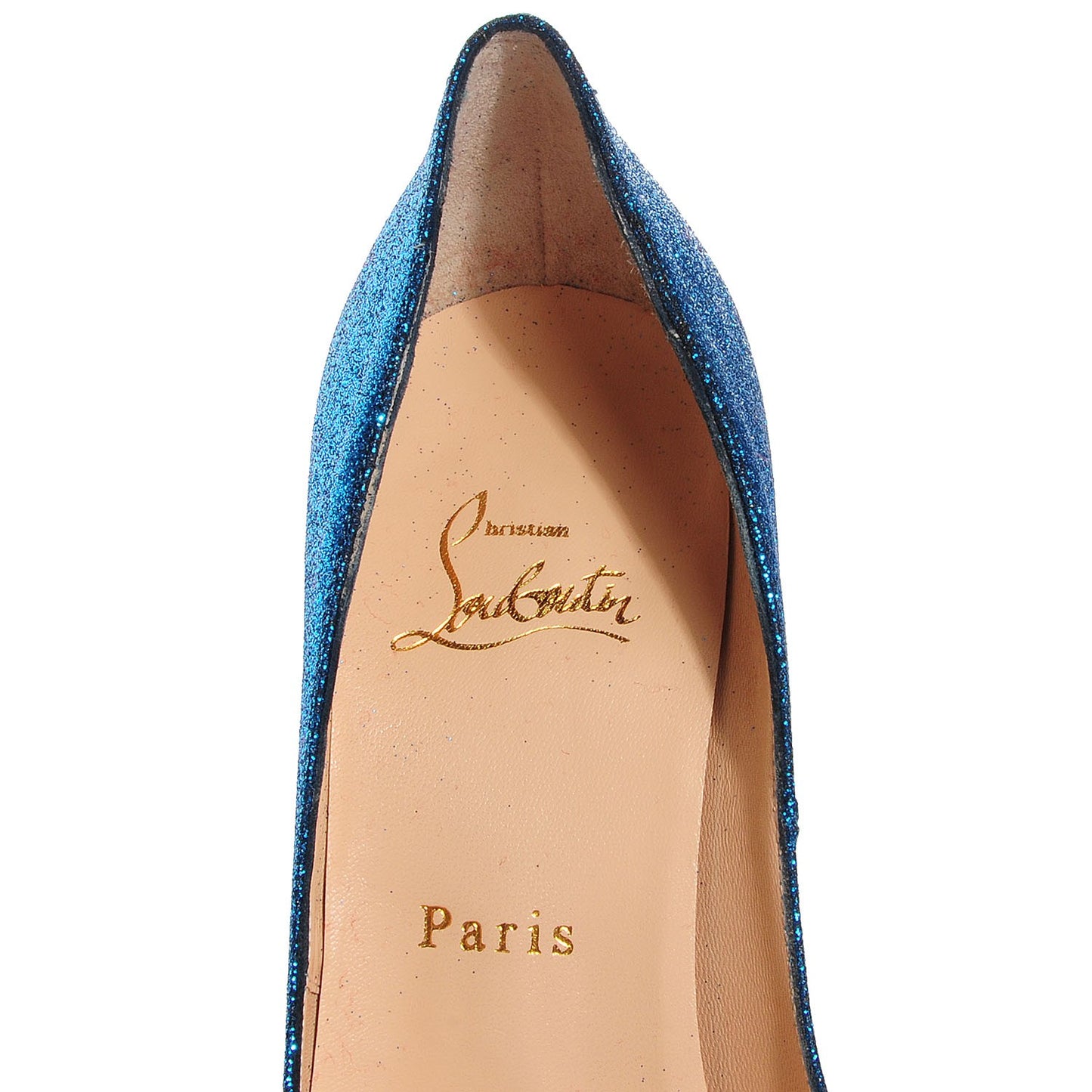 Mini Glitter Lady Peep 150 Pumps Blue Saphir 37.5