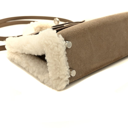Hermes Veau Grizzly Mouton Shearling Swift Teddy Mini Kelly 20 Gris Caillou Ecru Etoupe 8 of 10