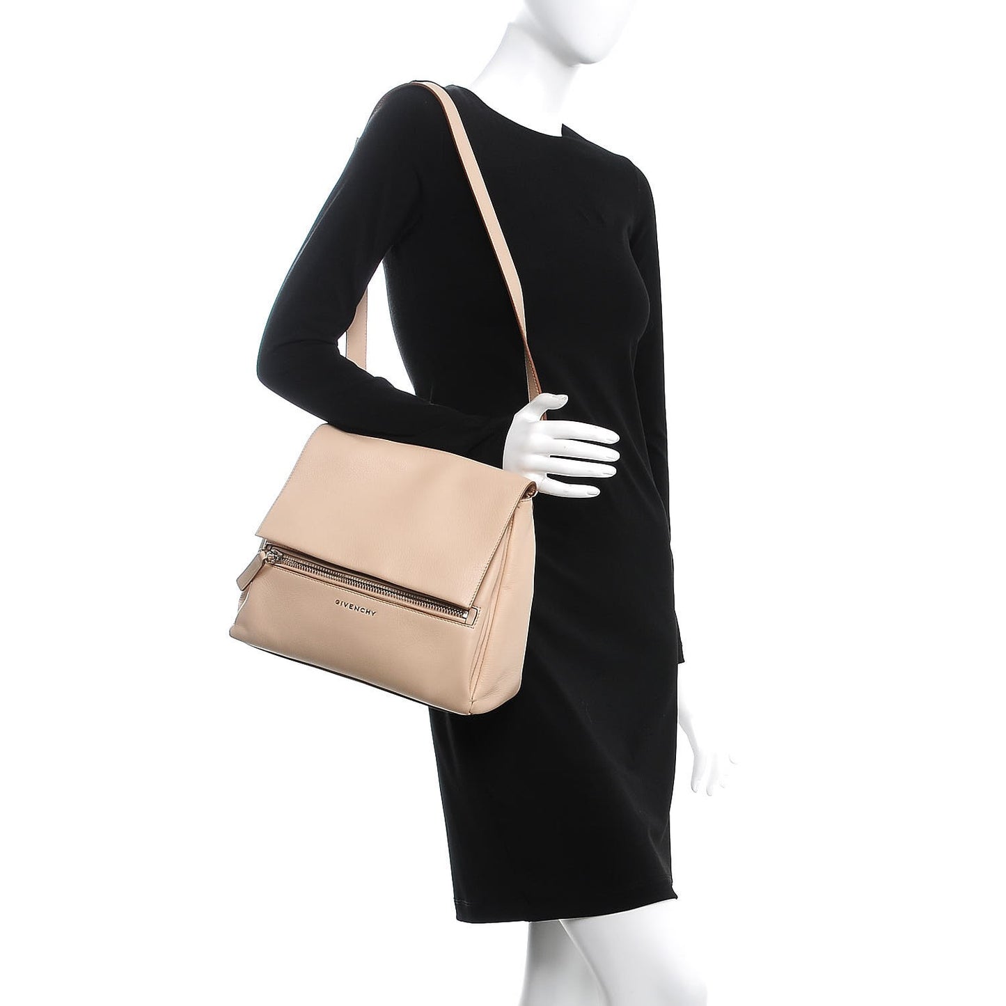 Calfskin Mini Pandora Pure Flap Bag Sand