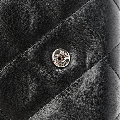 Chanel Lambskin Quilted Large Flap Wallet Black 11 of 14