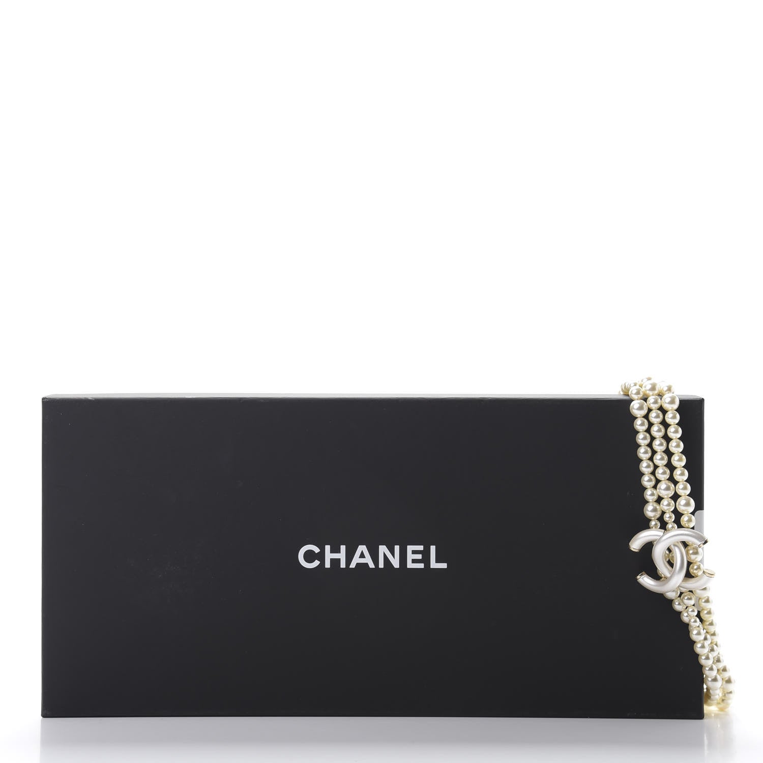 Chanel Pearl CC Multi Strand Long Necklace Light Gold 5 of 5