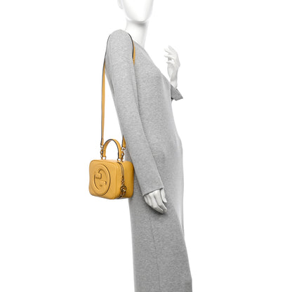 Gucci Sakai Be Green Calfskin Diagonal Stitched Blondie Top Handle Bag Buttercup 2 of 12