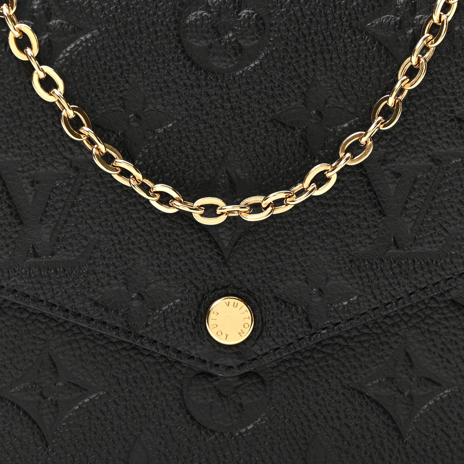 Louis Vuitton Empreinte Pochette Felicie Chain Wallet Black 7 of 10