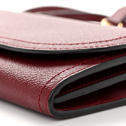 Burberry Grainy Calfskin Henley Wallet On Chain Burgundy 10 of 12