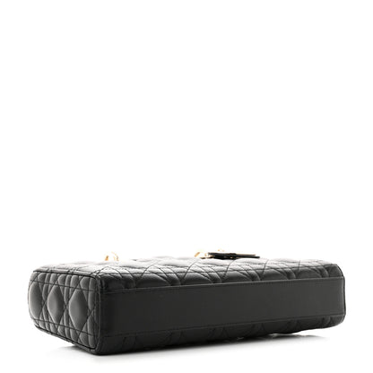 Christian Dior Lambskin Cannage Medium Lady D-Joy Black 4 of 12