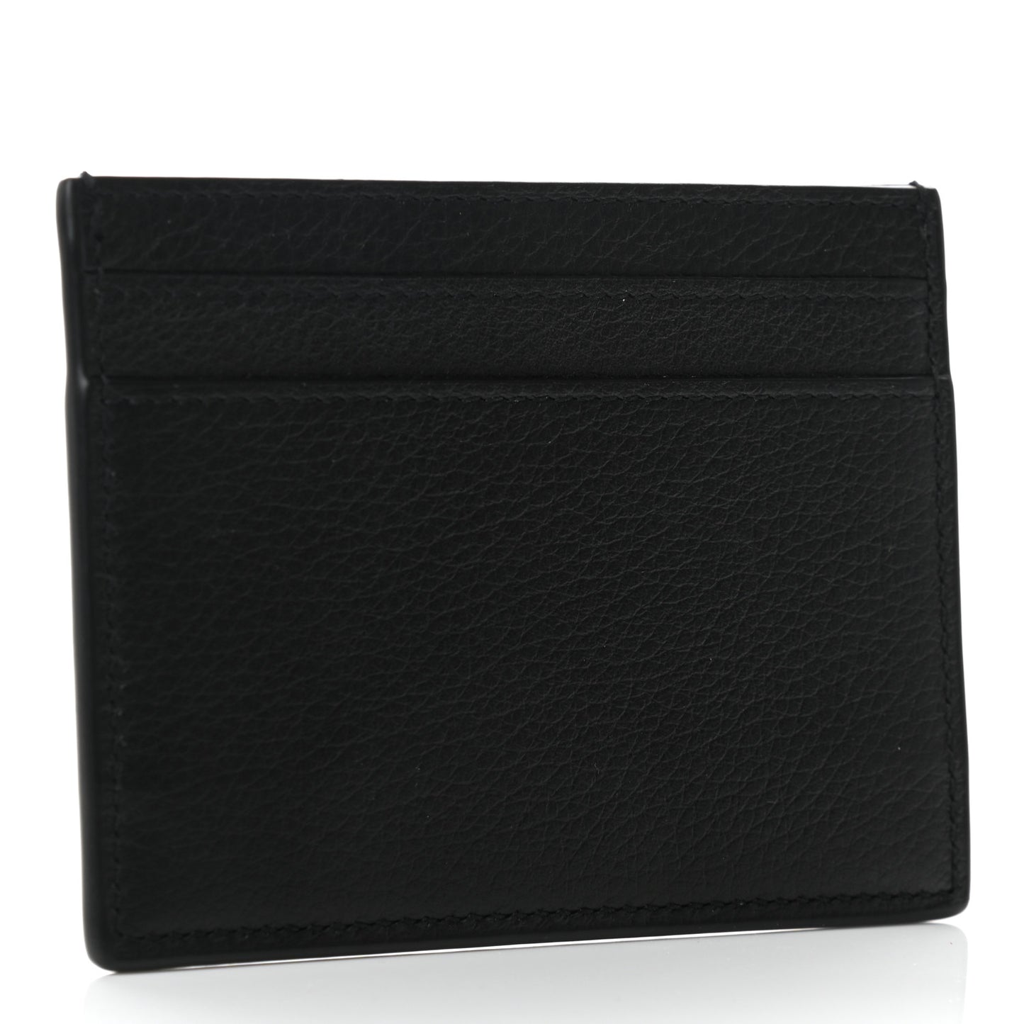 Calfskin Tiny Cassandre Credit Card Case Black
