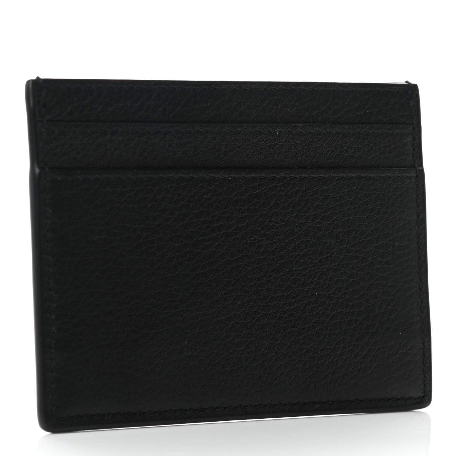 Saint Laurent Calfskin Tiny Cassandre Credit Card Case Black 3 of 6