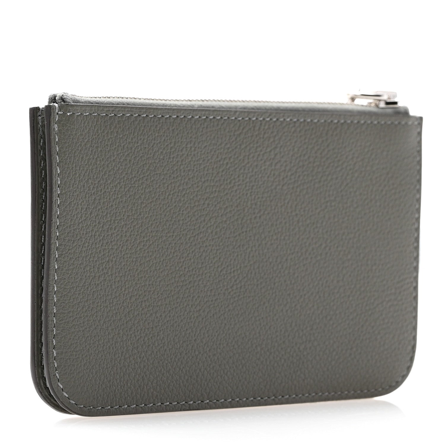 Hermes Evercolor Zipengo Chaine D'Ancre Card Holder Gris Meyer 3 of 9