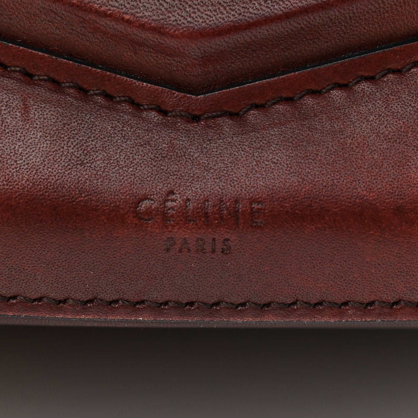 Natural Calfskin Medium Trotteur Burgundy
