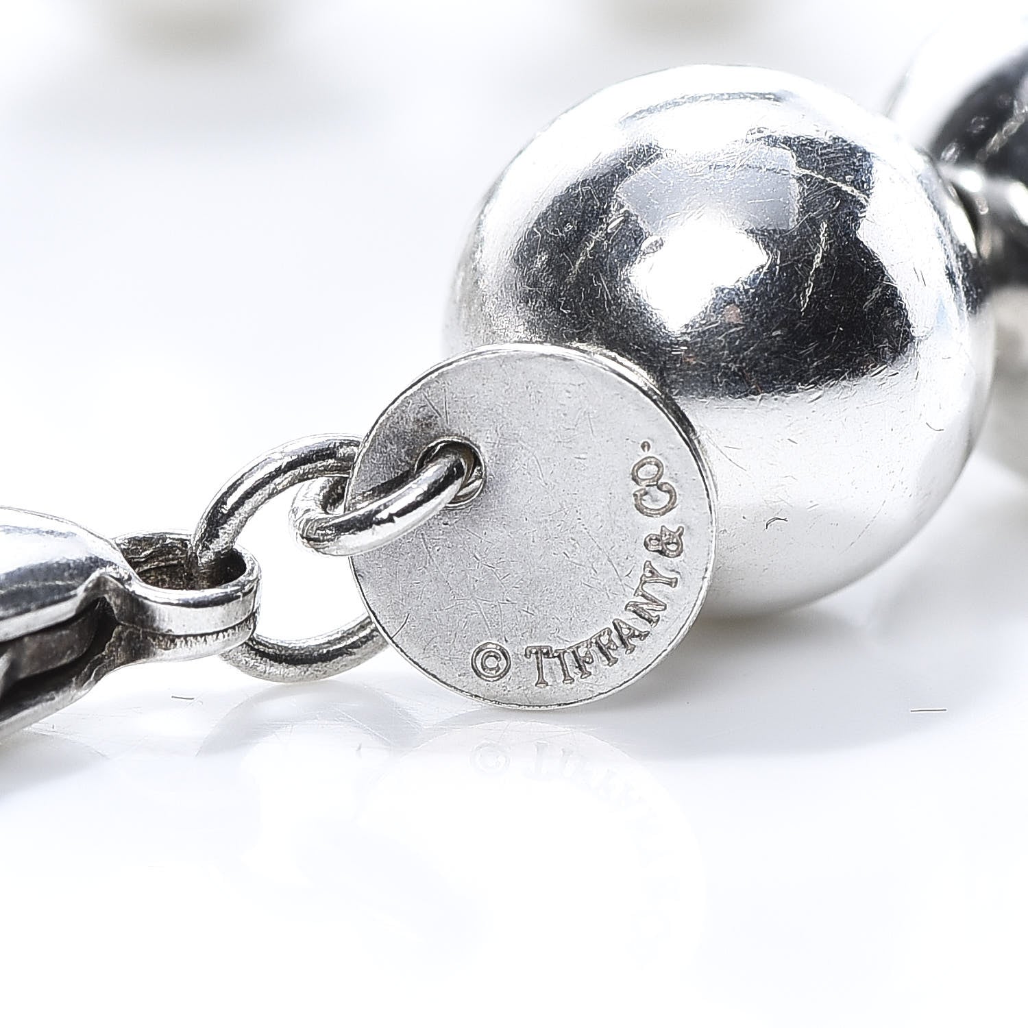 Tiffany Sterling Silver 10mm HardWear Ball Bracelet 5 of 5
