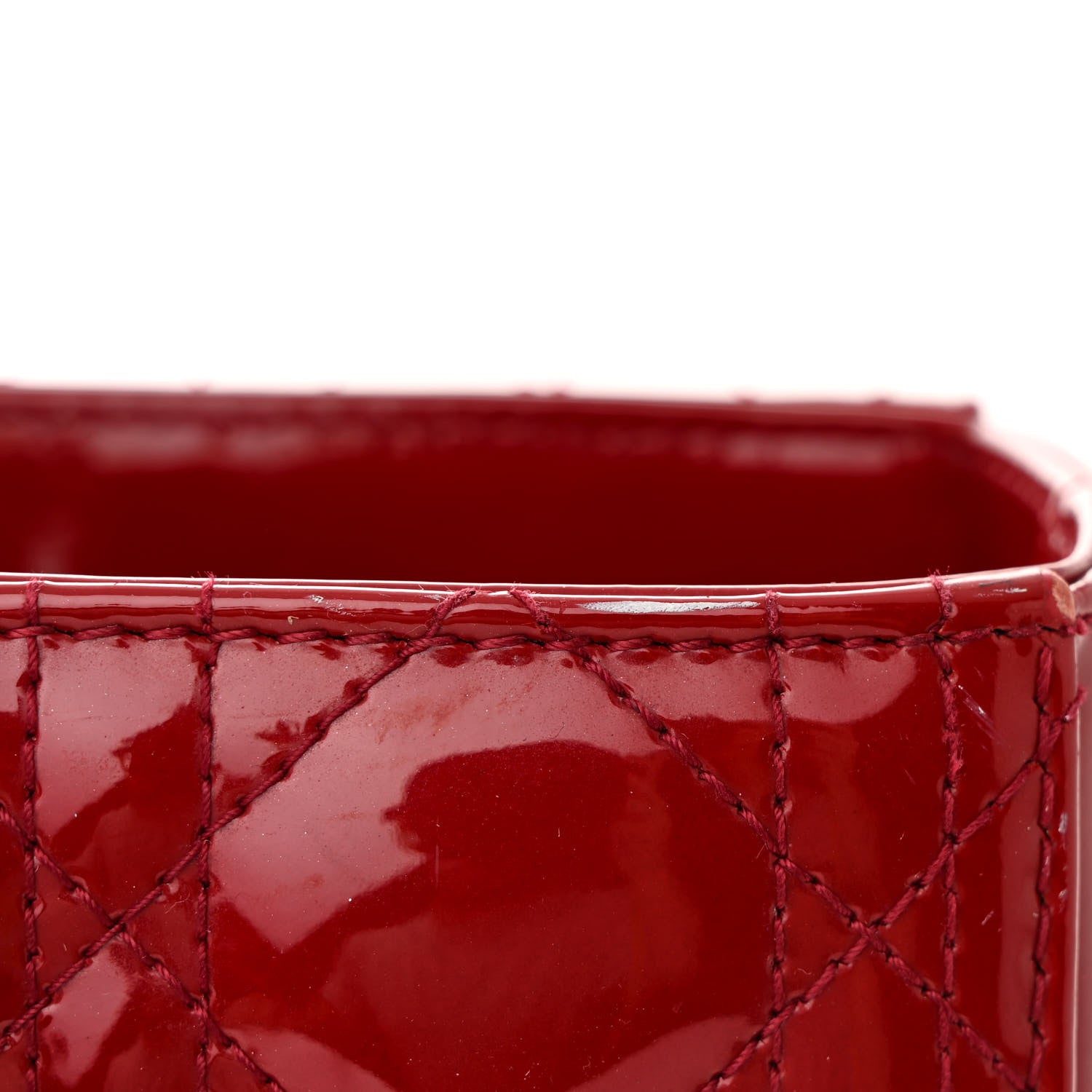 Christian Dior Patent Cannage Large Lady Dior Red 11 of 15