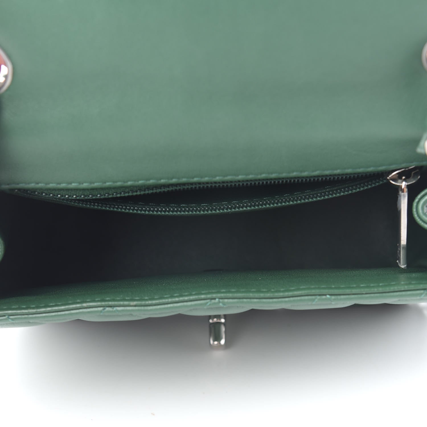 Chanel Lambskin Quilted Mini Square Flap Green 5 of 9
