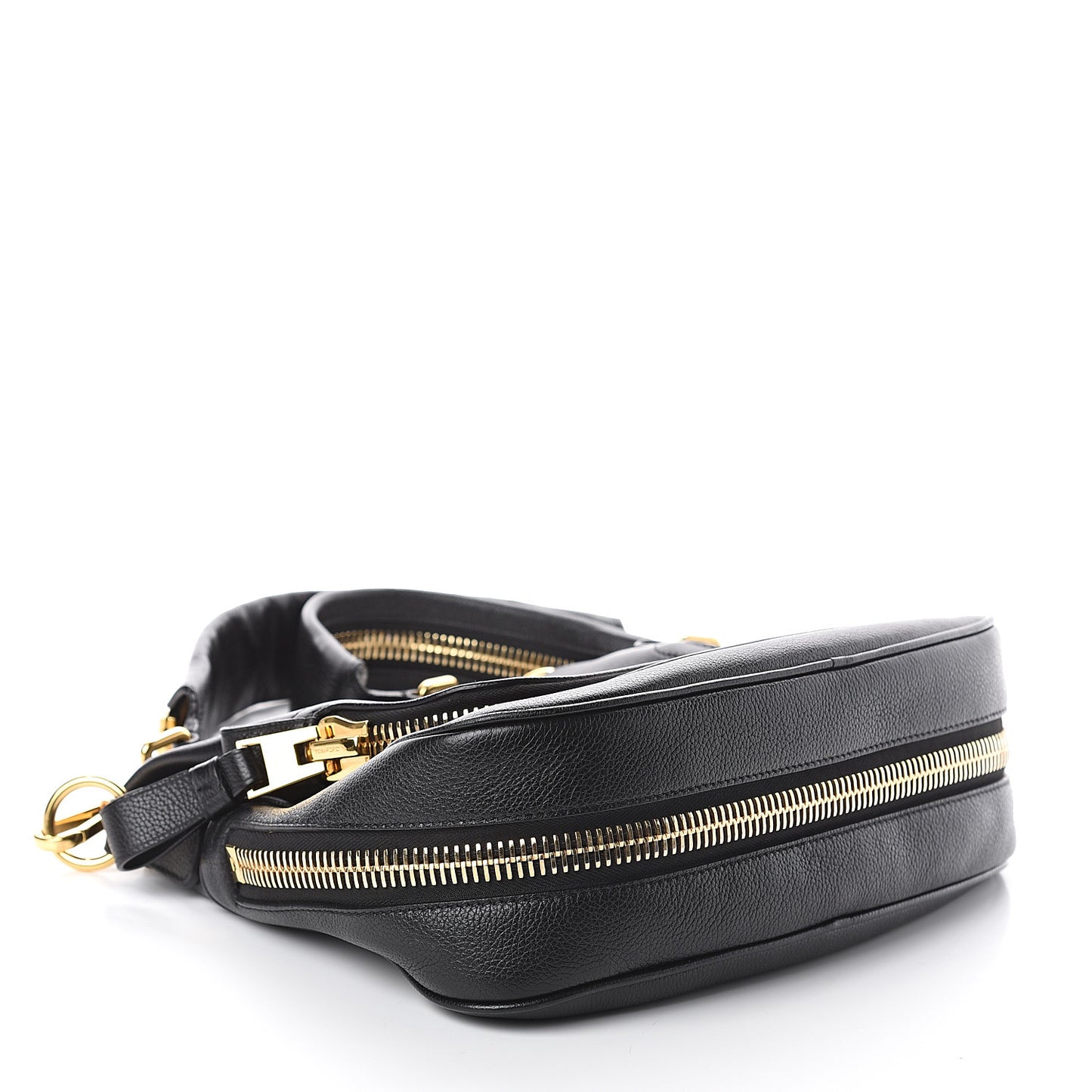 Grained Calfskin Medium Jennifer Crossbody Bag Black