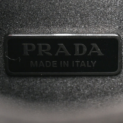 Prada Paillettes Sequin Logo Cleo Adjustable Strap Shoulder Bag Black White 6 of 12