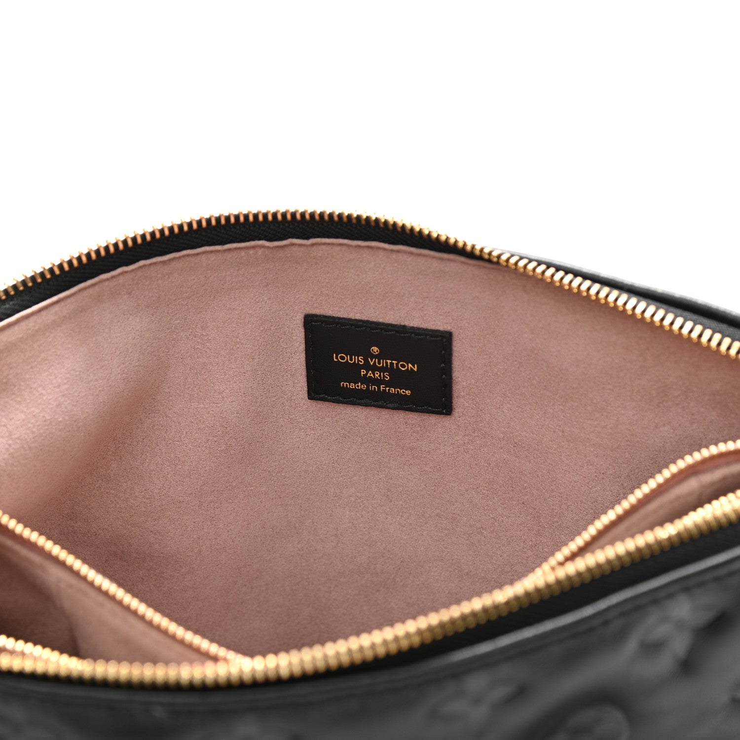 Louis Vuitton Lambskin Embossed Monogram Coussin PM Black 8 of 12