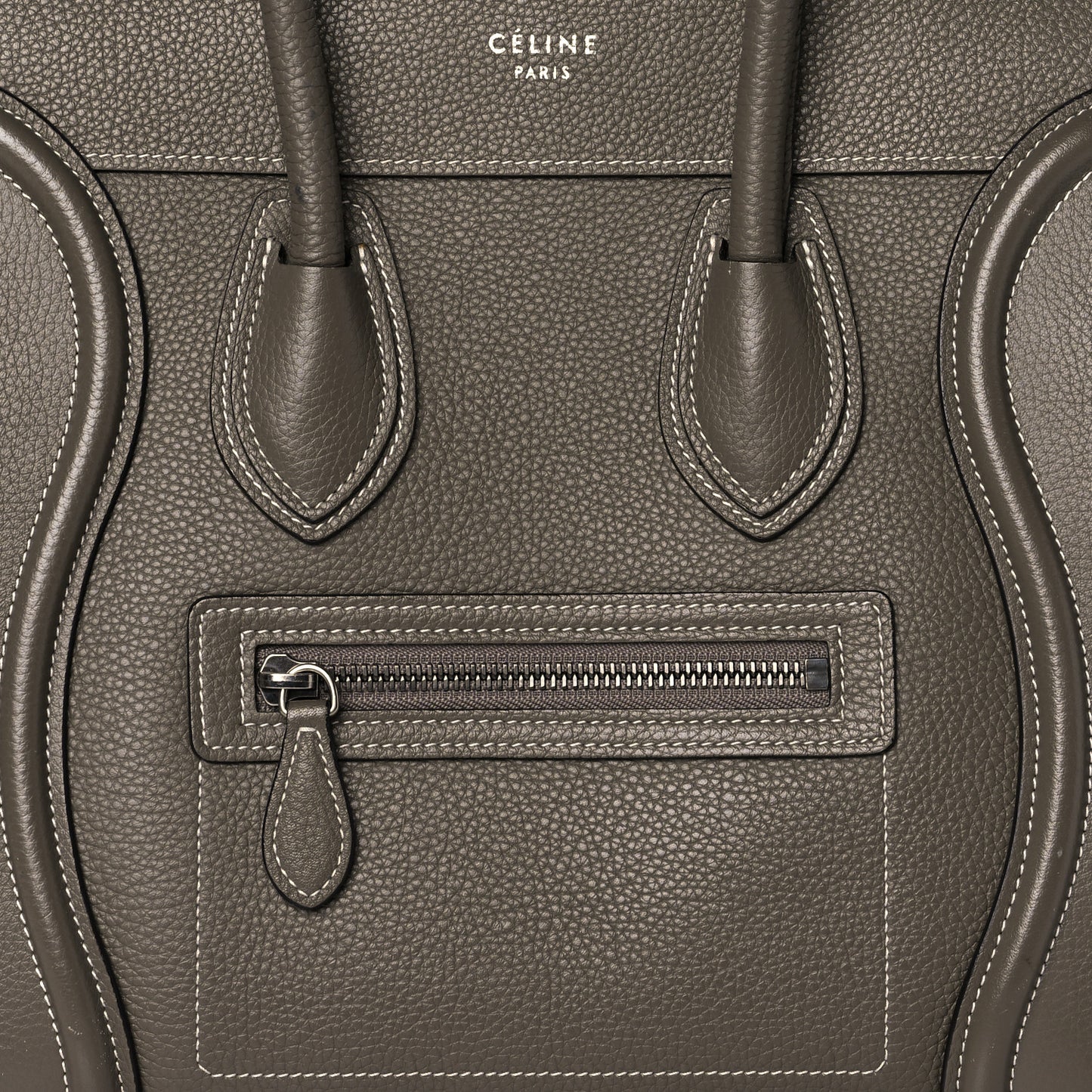 Drummed Calfskin Micro Luggage Souris