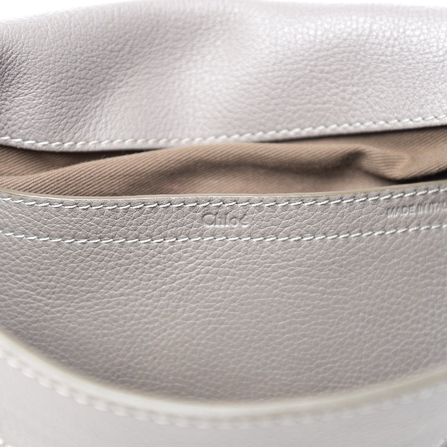 Calfskin Medium Marcie Round Crossbody Bag Cashmere Grey