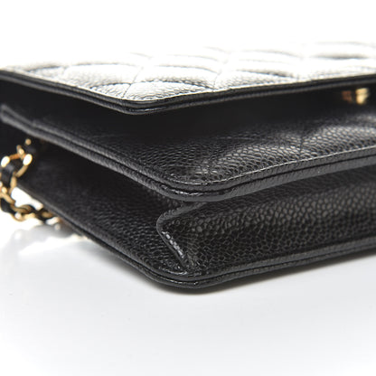 Chanel Caviar Quilted Wallet On Chain WOC Black 10 of 13