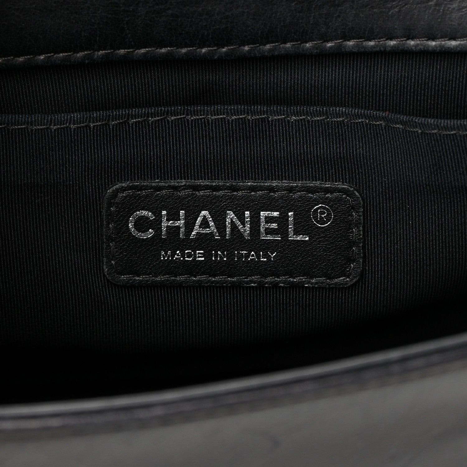 Chanel Calfskin Double Stitch Medium Boy Flap Black 6 of 16