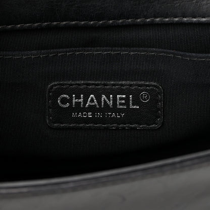 Chanel Calfskin Double Stitch Medium Boy Flap Black 6 of 16