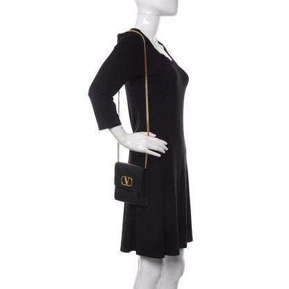 Valentino Garavani Calfskin VLogo Crossbody Bag Black 2 of 9