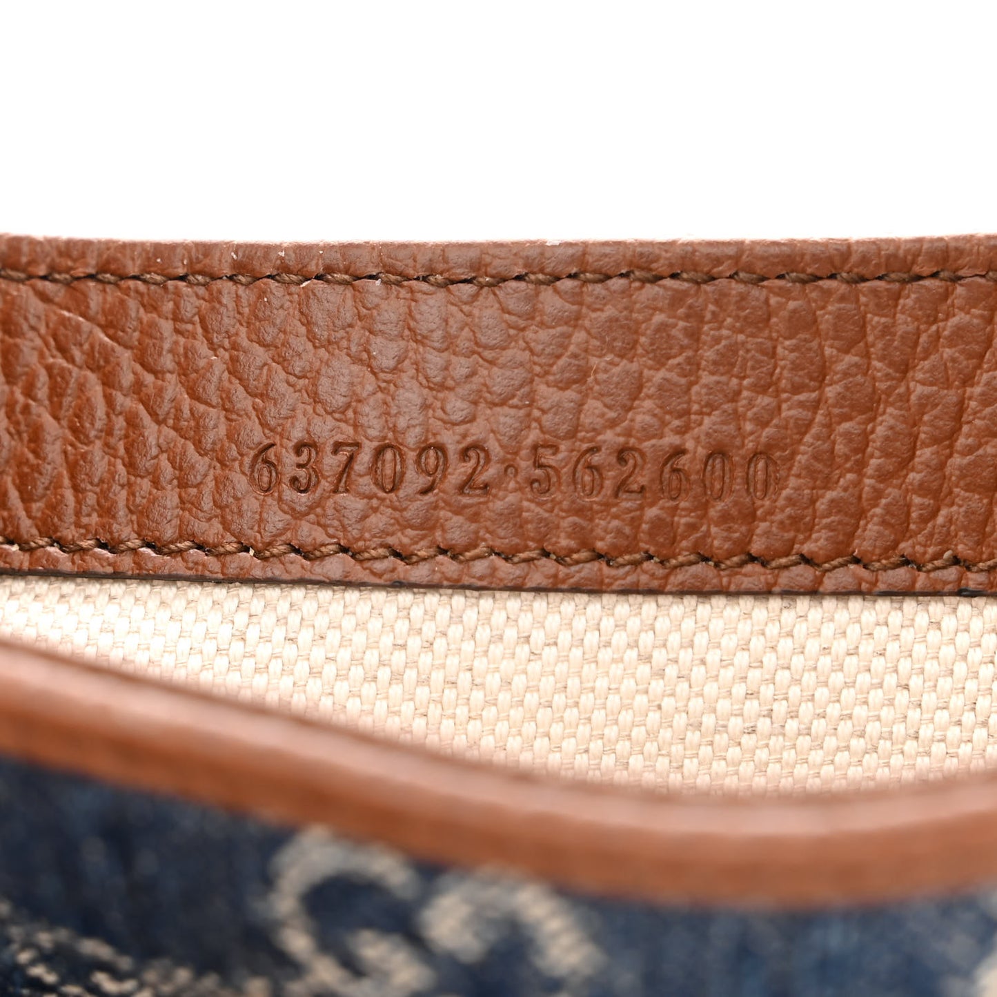 New Denim GG Monogram Calfskin Mini Jackie 1961 Hobo Blue Tea Cuir