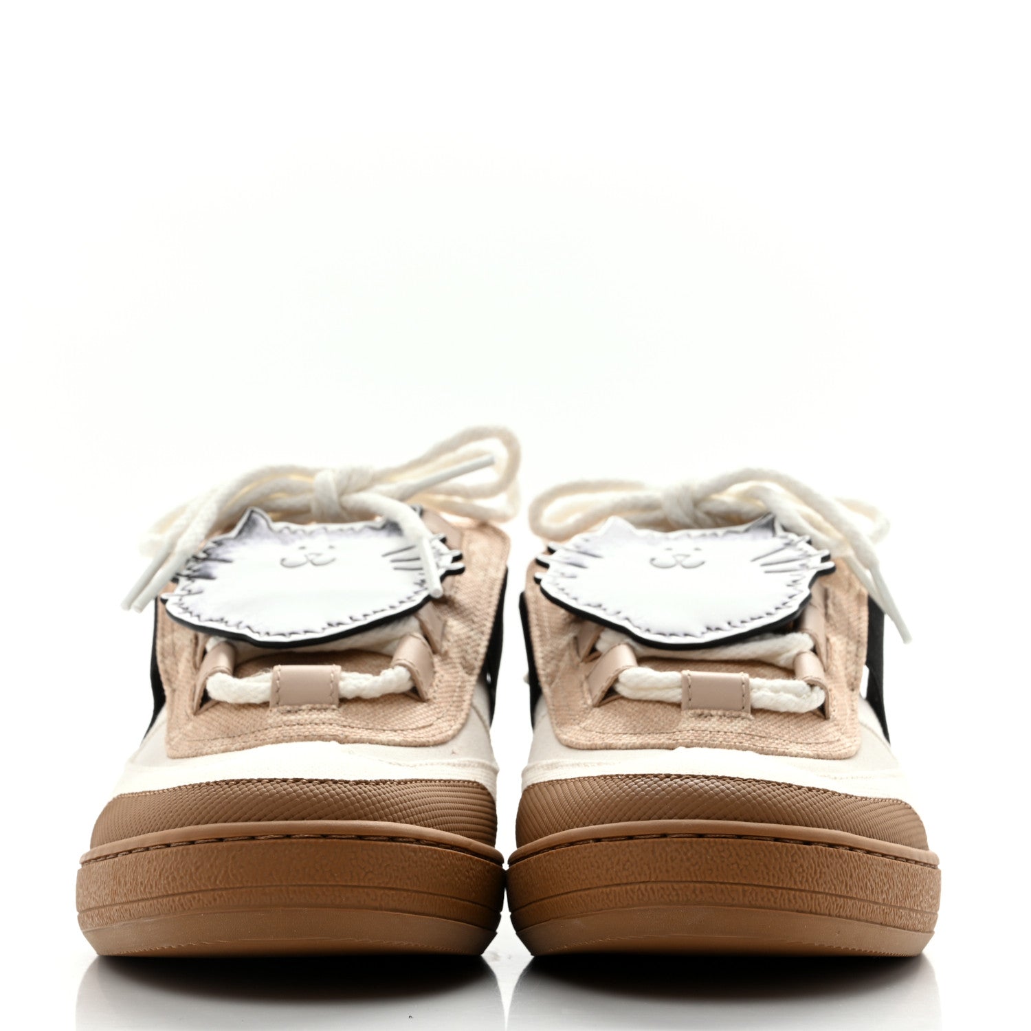 Louis Vuitton Canvas Catogram Lous Open Back Sneaker 38.5 White 3 of 12