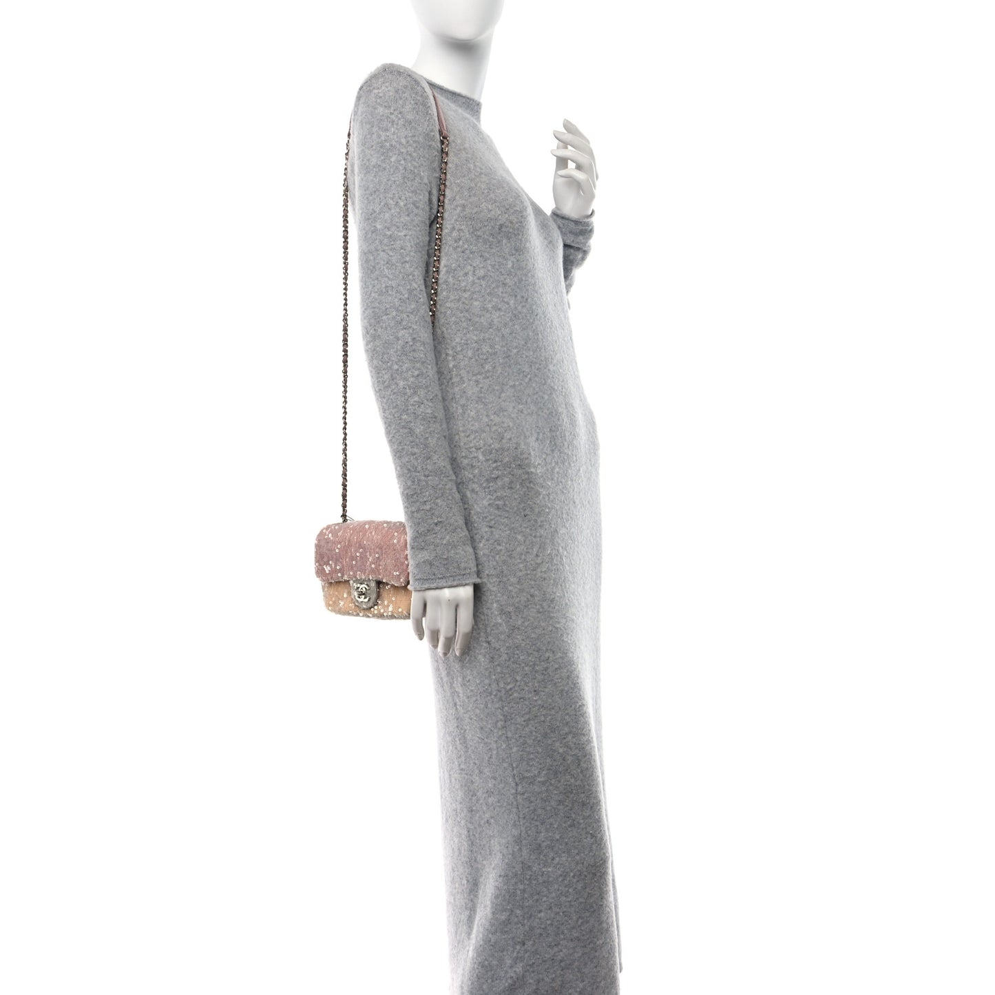 Sequin Mini Waterfall Flap Pink Blue Yellow