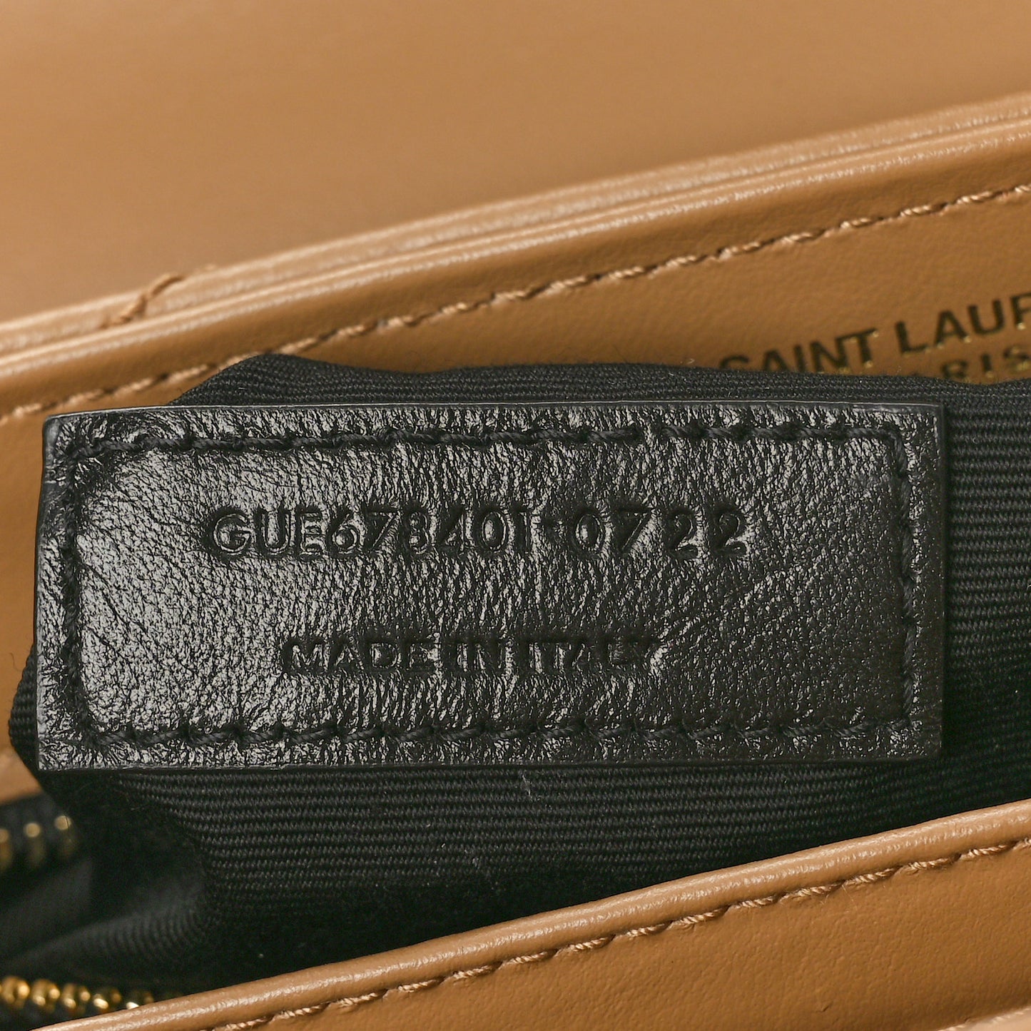 Calfskin Y Quilted Monogram Toy Loulou Crossbody Bag Natural Tan