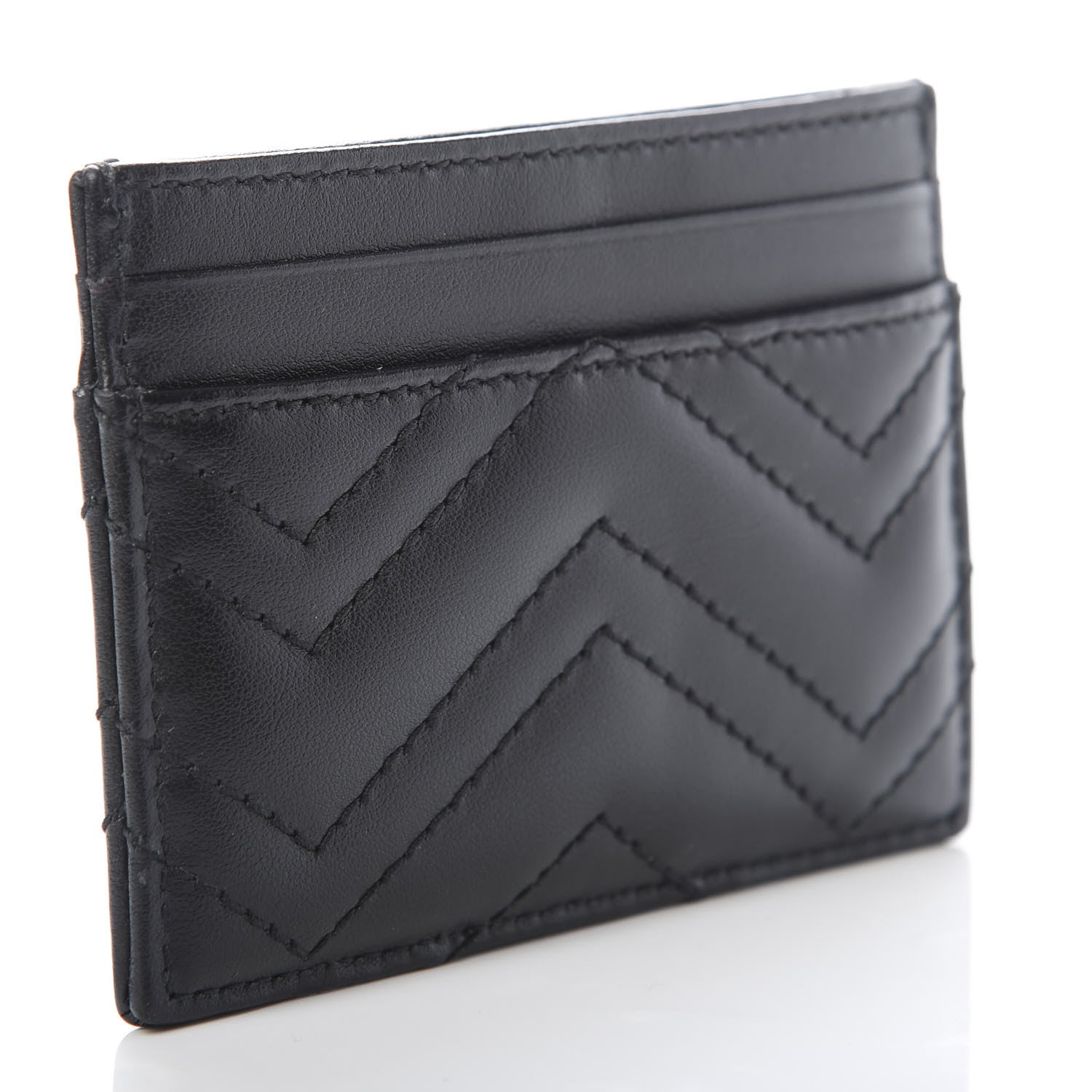 Gucci Calfskin Matelasse GG Marmont Card Holder Black 3 of 6