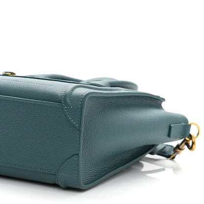 Celine Baby Drummed Calfskin Nano Prussian Blue 10 of 11