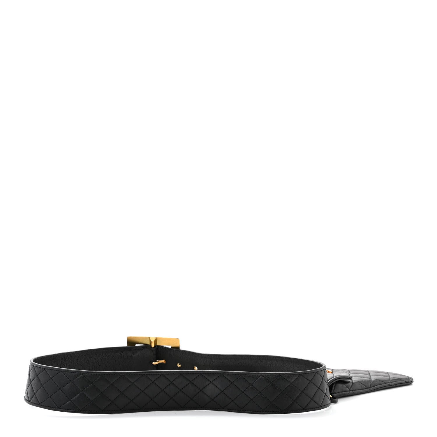 Chanel Calfskin Quilted Flap Chain Waist Belt Bag 75 30 Black 3 of 6