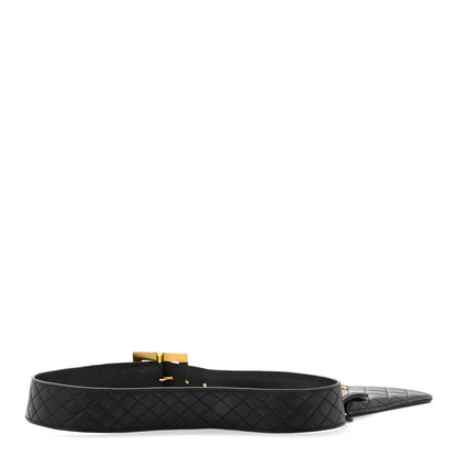 Chanel Calfskin Quilted Flap Chain Waist Belt Bag 75 30 Black 3 of 6